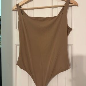 SKIMS square neck bodysuit in sienna